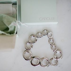 Carolee ON CLOUD 9 METAL LINK SILVER TONE NECKLACE